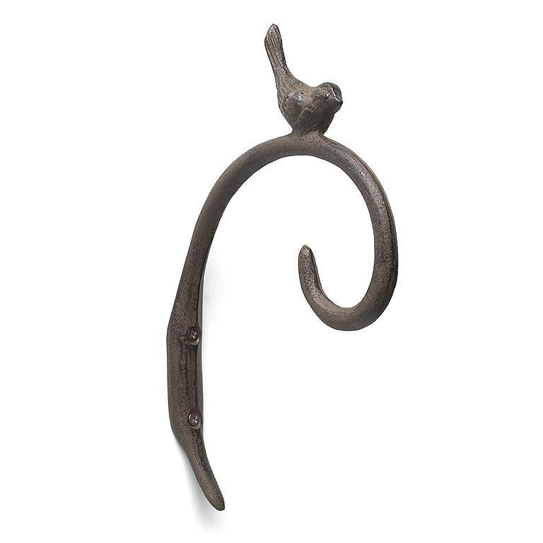 Cast Iron, Curl Hook with Bird