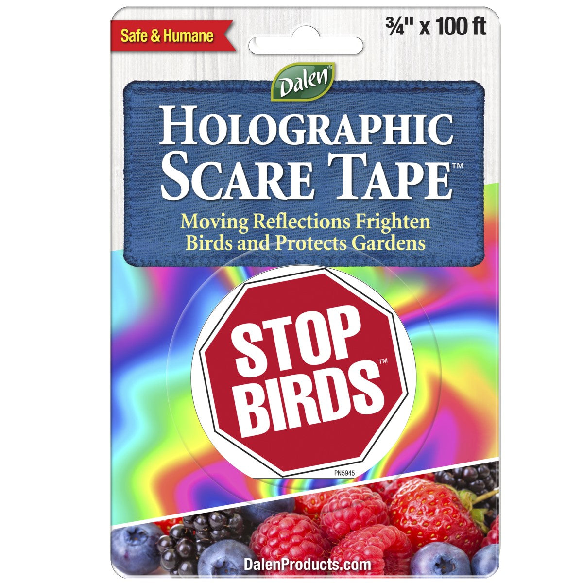 Halographic Scare Tape 3/4" x 100' Roll