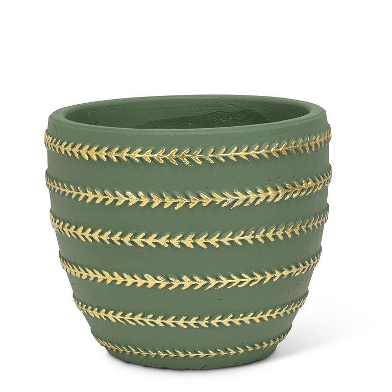Planter, 4.5" with Gold Garland