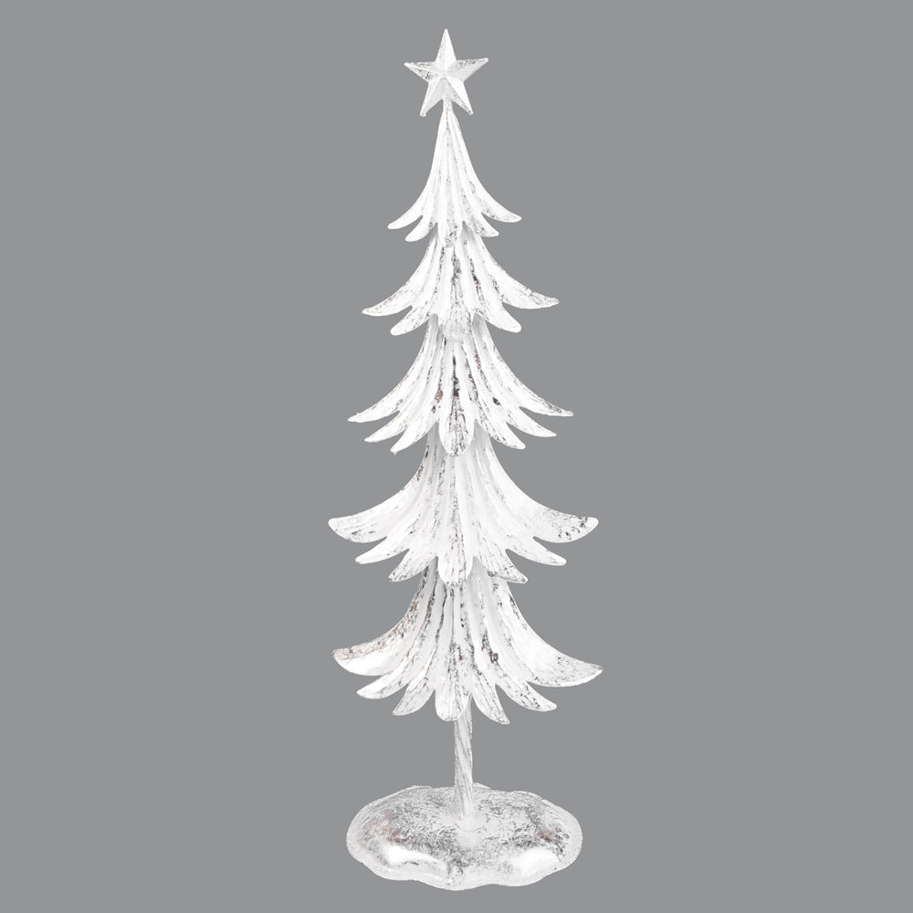 Tree, Metal Accent White & Silver