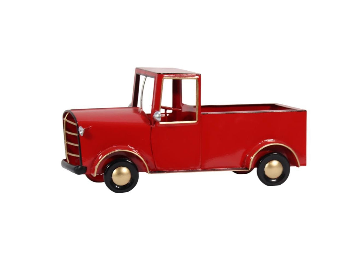 Pickup Truck Planter, Red 17"