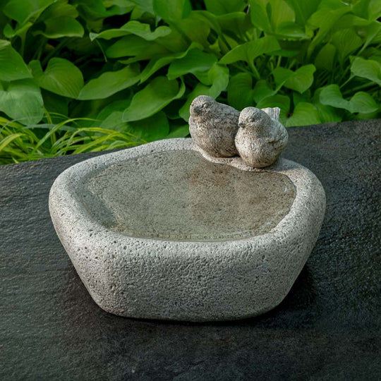 Cement Woodland Dragonfly Birdbath