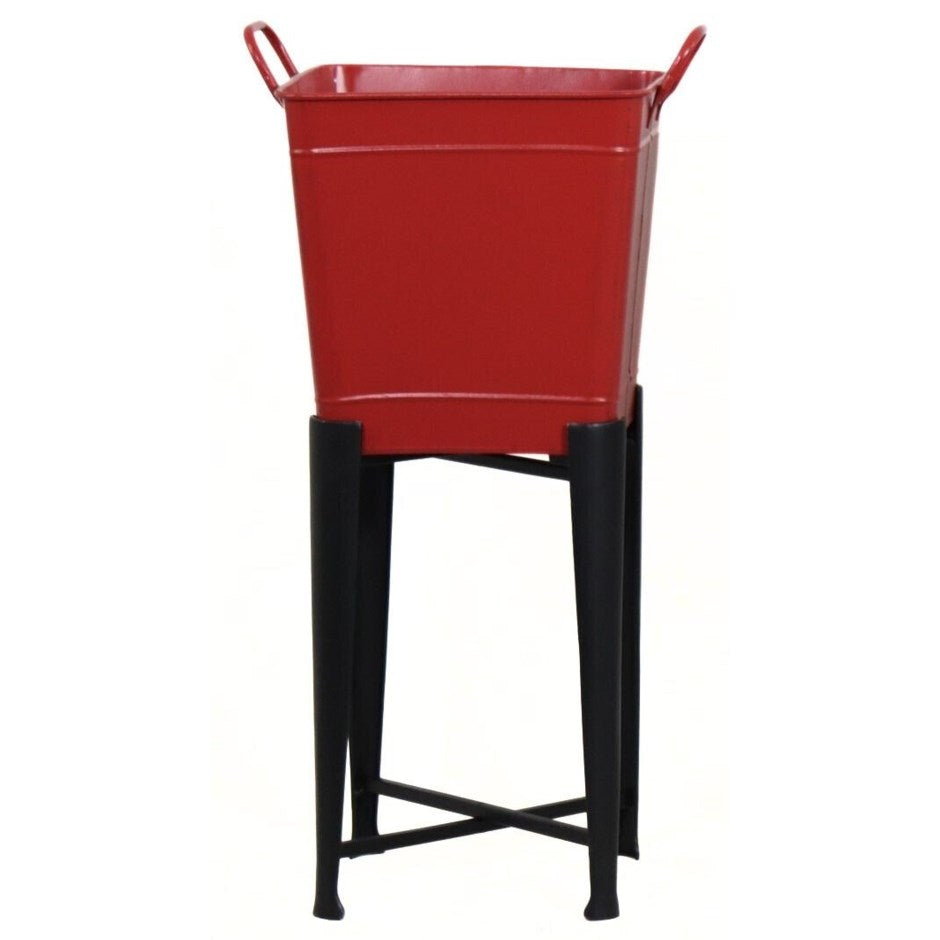 Wash Tub on a Stand, Metal 10"