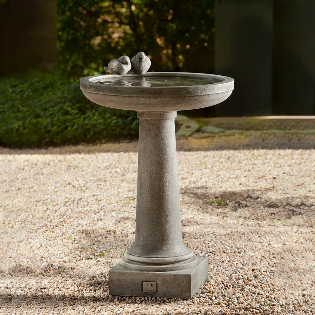 Cement Juliet Birdbath