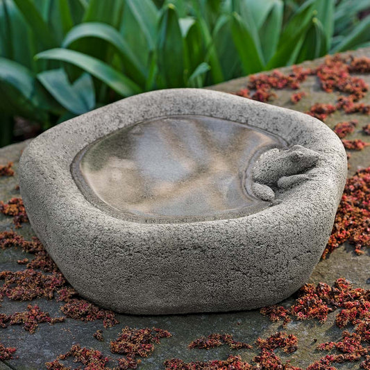 Cement Woodland Birdbath