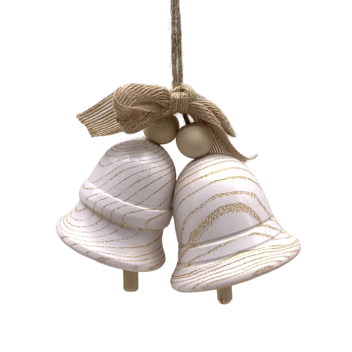 Ornament, Wooden Twin Bells