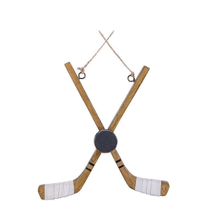 Ornament, Crossed Hockey Sticks & Puck