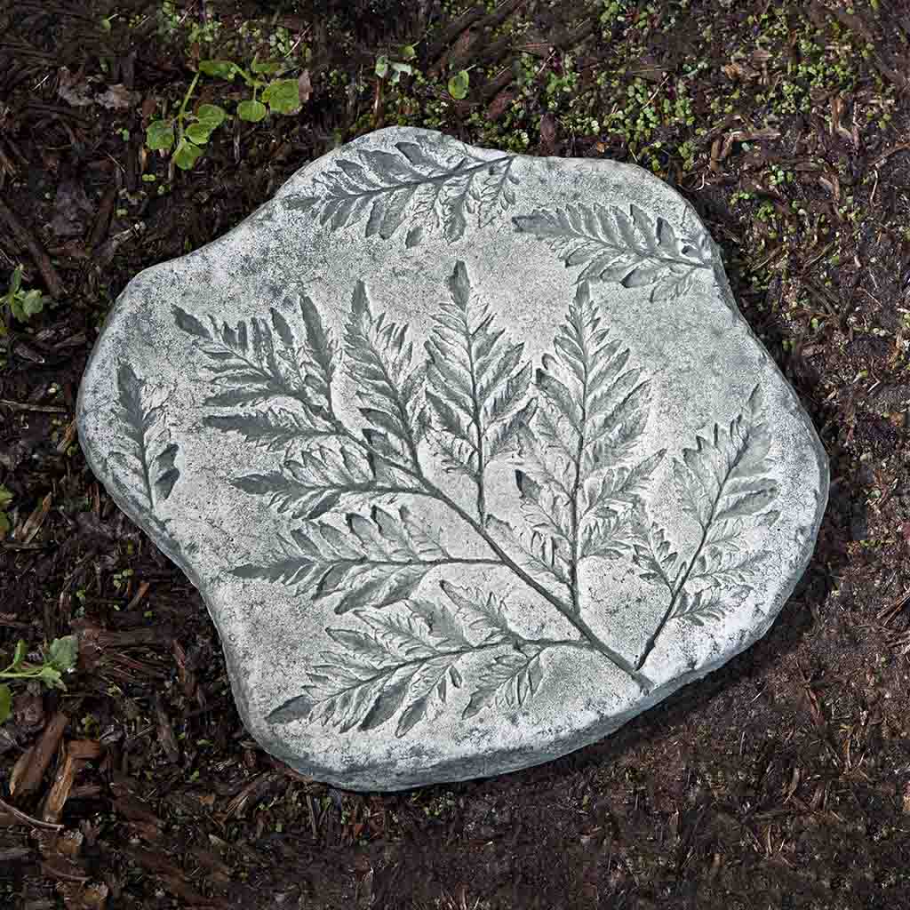Cement Fossil Fern Stepper