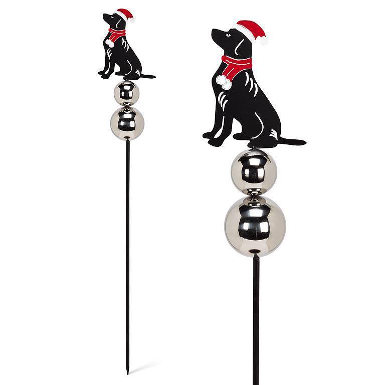 Garden Stake, Winter Gazing Ball