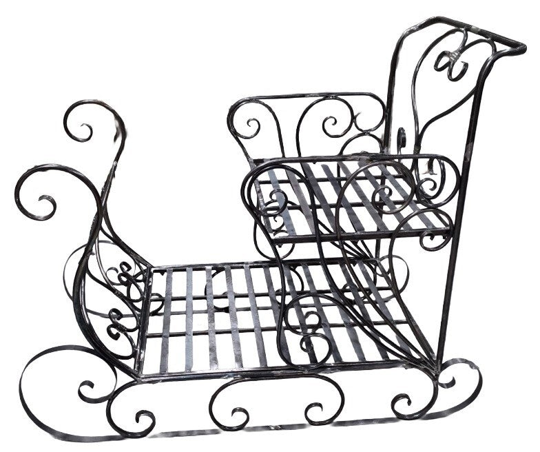 Sleigh, Black Metal 46" x 24" x 36"