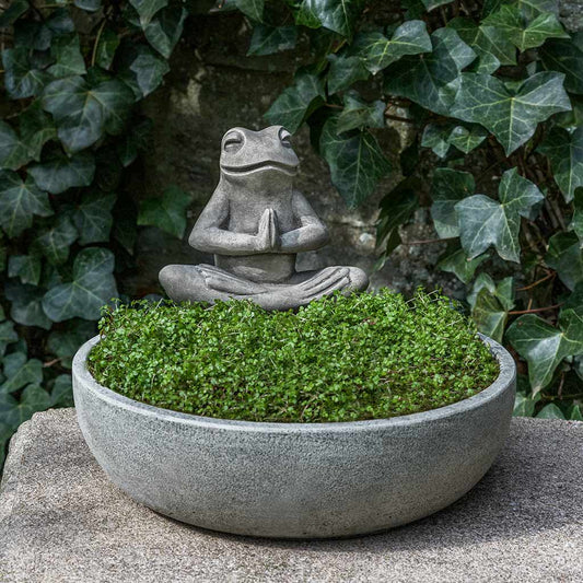 Cement Meditation Frog Bowl