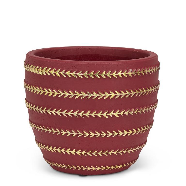 Planter, 4.5" with Gold Garland