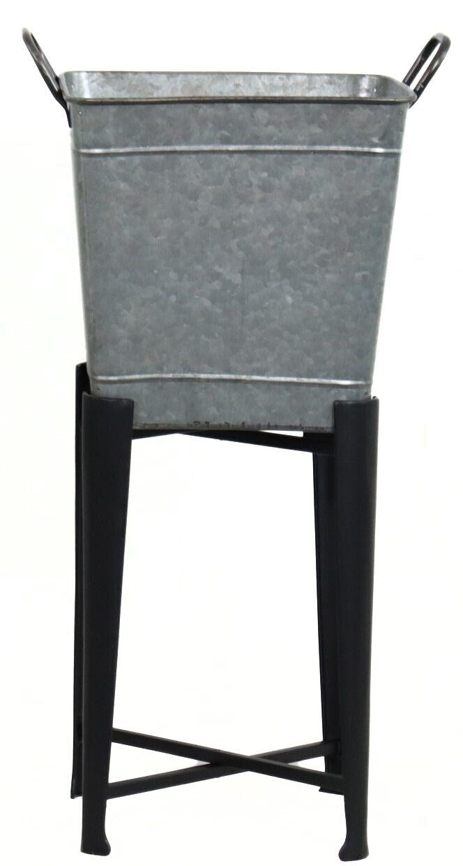 Wash Tub on a Stand, Metal 10"