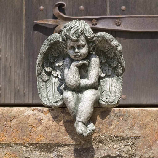 Cement Small Sitting Cherub