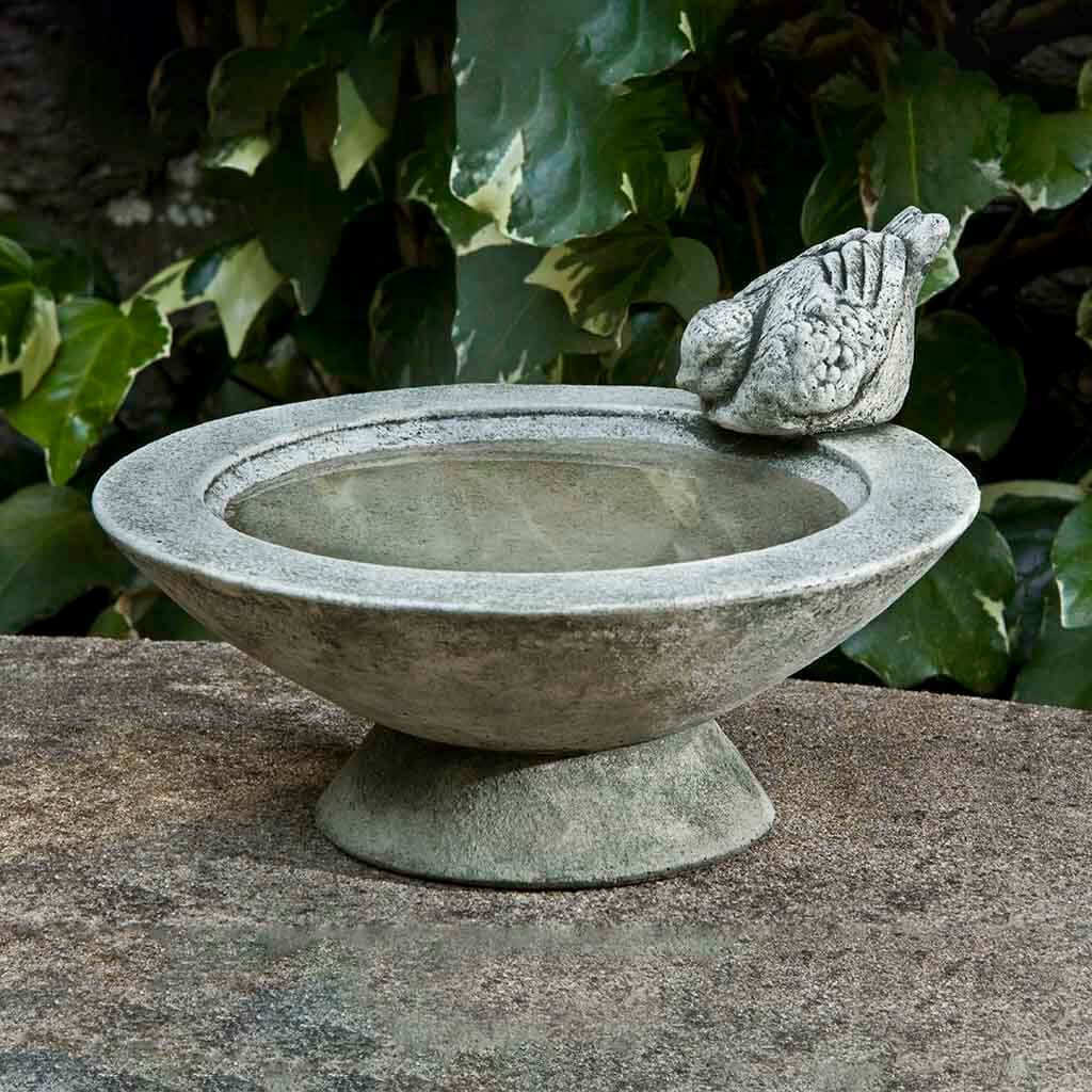 Cement Songbird's Rest Birdbath