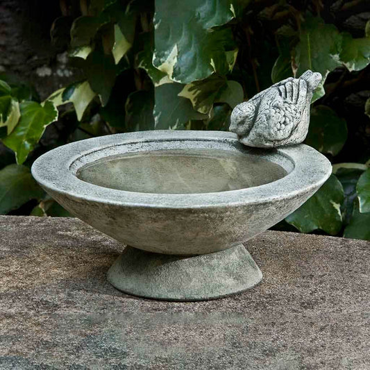 Cement Songbird's Rest Birdbath