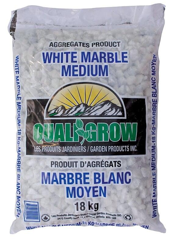 Decorative Stone, White Marble Chips 18kg